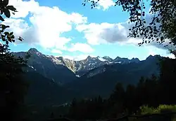 Pizzo Campo Tencia (middle) above Dalpe