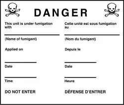 Fumigation sign