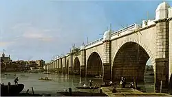 Westminster Bridge Under Construction, 1747