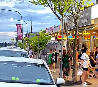 The storefronts on Canley Vale Road, the main street