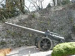 An Italian 155 Mle 1916 at the Italian War Museum in Rovereto.