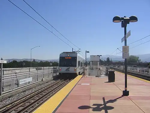 A train at Capitol station