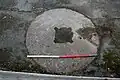 A "binding stone" in County Kilkenny, Ireland. In Ireland, the terms "binding stone", "banding stone" and "shoeing stone" are more common.