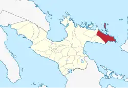 Map of Camarines Sur with Caramoan highlighted