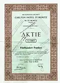 share AG Carlton Hotel St. Moritz (July 1912)