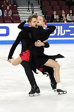 Christina Carreira and Anthony Ponomarenko at the 2019 Skate America