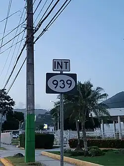 PR-760 west near PR-939 intersection near downtown Maunabo