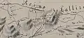 Detail of the topographic map of Julgado de Montealegre (1836), by Fidencio Bourman, showing the Couto Misto