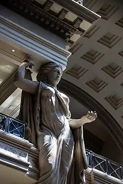 Caryatid inside the Forum Shops at Caesars Palace, Las Vegas, unknown architect or sculptor, 1992