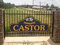 Castor entrance sign