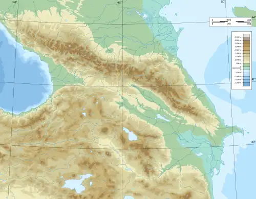 Battle of Didgori is located in Caucasus Mountains
