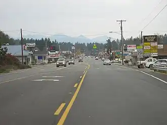 Entering town from the North