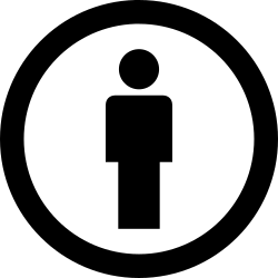 Circled person pictogram