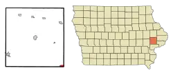 Location of Durant, Iowa