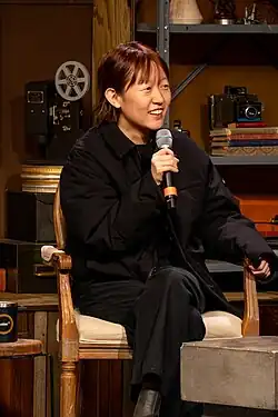 Celine Song at a film festival event