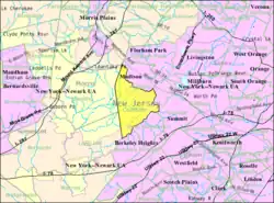 Census Bureau map of Chatham Township, New Jersey
