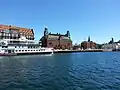 The Central Post Office Building lies at the Inner Harbour, Inre Hamnen, and next to the Malmö Central Station.