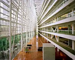 A photograph, from 2008, of the interior of the office building which serves as Ivanhoé Cambridge's head office or headquarters