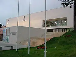 the Cultural and Conference Centre in the twilight