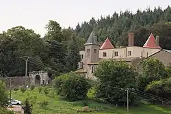 The chateau and church of Morey