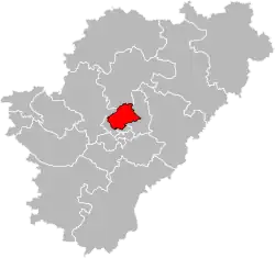 Situation of the canton of Gond-Pontouvre in the department of Charente