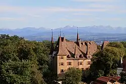 Gorgier Castle above the village