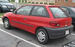 Chevrolet Metro hatchback, rear view