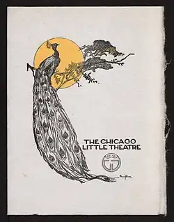 program of The Philanderer with illustrated peacock