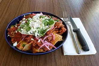 Chilaquiles served in Windsor, Ontario