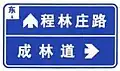 Directional sign to places given