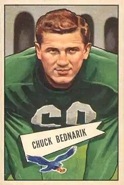 1949 first overall pick Chuck Bednarik was one of the last NFL players to hold an offensive and defensive position