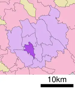 Location of Chūō-ku in Saitama