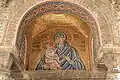 Mosaic of the Panagia and an infant Christ at the south portico