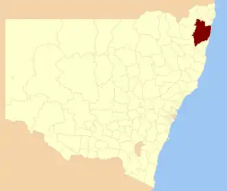 Location in New South Wales
