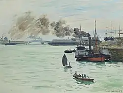 Claude Monet, Vista di un porto, 1871
