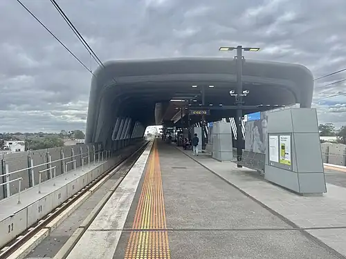 Elevated Clayton railway station