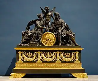 Clock with Mars and Venus; c. 1810; gilded bronze and patina; height: 90 cm; Louvre