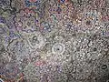 Closer view of interior decoration on the roof of tomb of Jamali kmali, Mehrauli, Archeological Park, Delhi