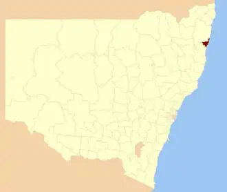 Location in New South Wales