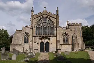 Edington Priory in Wiltshire, west front: Decorated and Perpendicular