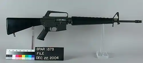 Colt ArmaLite AR-15 Model 02 without magazine and new 1 in 12-inch (300&nbsp;mm) rifling twist rate