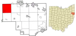 Location of Knox Township in Columbiana County