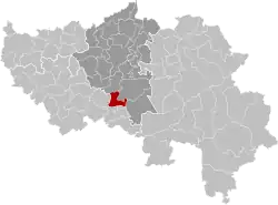 Location of Comblain-au-Pont in Liège province