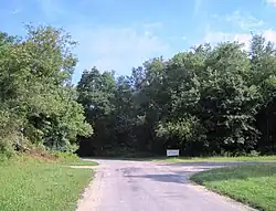 Site of the former intersection of Clarksburg and Imlaystown-Hightstown roads
