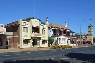 The CBC bank building and post office on Wallendoon St