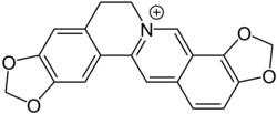 2D representation of the chemical structure of coptisine .