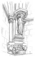 Cul-de-lampe, north transept[5]