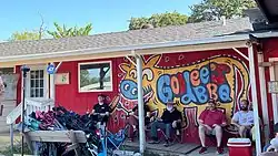 Customers waiting in line outside Goldee’s Barbecue in Fort Worth, Texas, in 2024