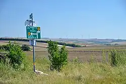 The EV9 (here Austrian cycling route 91) between Mistelbach and Poysdorf in Lower Austria, Austria.