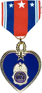Image of the DEA Purple Heart Award